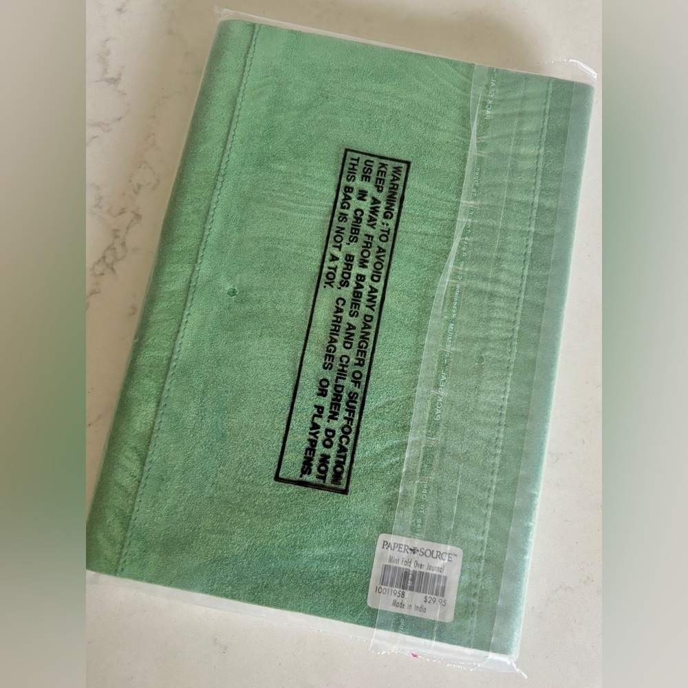 Paper Source mint green suede journal - Picture 3 of 6